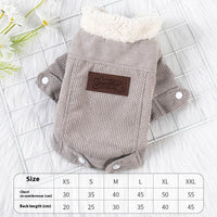 HKM-9093821 Warm Lambswool Vest for Dogs and Cats - Fleece Lined Pet Clothing in Gray and Pink, Sizes XS to XXL