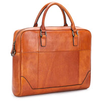 HKM-909459 Vintage Leather Laptop Briefcase for Men - Retro Handmade Fashion Bag