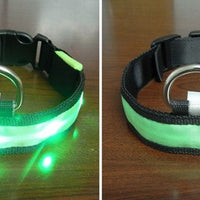 HKM-9095229 Luminous LED Pet Collar for Small and Medium Dogs - 7 Color Options, Adjustable Size