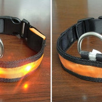 HKM-9095229 Luminous LED Pet Collar for Small and Medium Dogs - 7 Color Options, Adjustable Size