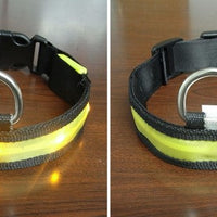 HKM-9095229 Luminous LED Pet Collar for Small and Medium Dogs - 7 Color Options, Adjustable Size