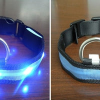 HKM-9095229 Luminous LED Pet Collar for Small and Medium Dogs - 7 Color Options, Adjustable Size