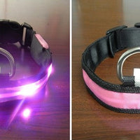 HKM-9095229 Luminous LED Pet Collar for Small and Medium Dogs - 7 Color Options, Adjustable Size