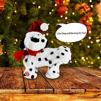HKM-909523 Dancing Christmas Dog Toy with Singing and Twisting Features in Plastic and Cloth