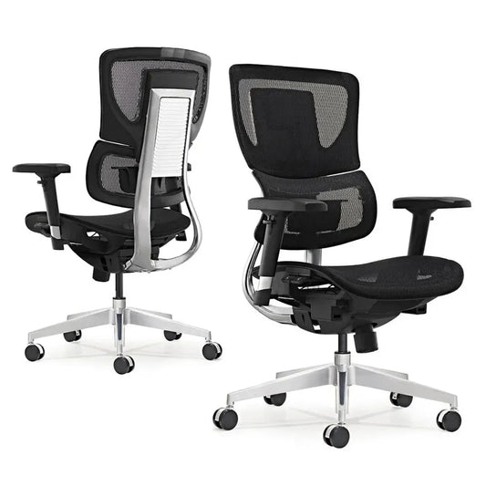 HKM-909651 Executive Mesh Office Chair with Headrest and Swivel Base for Computer and Conference Use