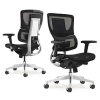 HKM-909651 Executive Mesh Office Chair with Headrest and Swivel Base for Computer and Conference Use