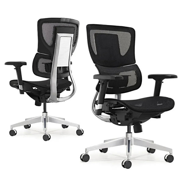 HKM-909651 Executive Mesh Office Chair with Headrest and Swivel Base for Computer and Conference Use