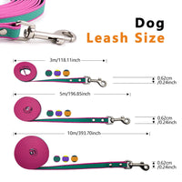 HKM-9098813 PVC Coated Two-Color Waterproof Dog Training Rope - 10FT, 20FT, 30FT Options
