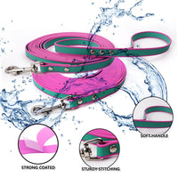 HKM-9098813 PVC Coated Two-Color Waterproof Dog Training Rope - 10FT, 20FT, 30FT Options