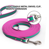HKM-9098813 PVC Coated Two-Color Waterproof Dog Training Rope - 10FT, 20FT, 30FT Options