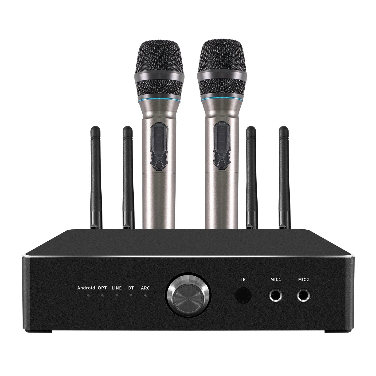 HKM-909907 600W Mini Desktop Amplifier with 3 High-Powered Channels for Home Sound Systems
