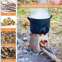 HKM-909907 Portable Stainless Steel Camping Stove - Compact Picnic Barbecue for Outdoor Cooking