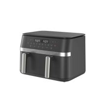 HKM-909971 Stainless Steel 11L Air Fryer with Dual-Core Technology and Twin Turbo Fans for Efficient Cooking
