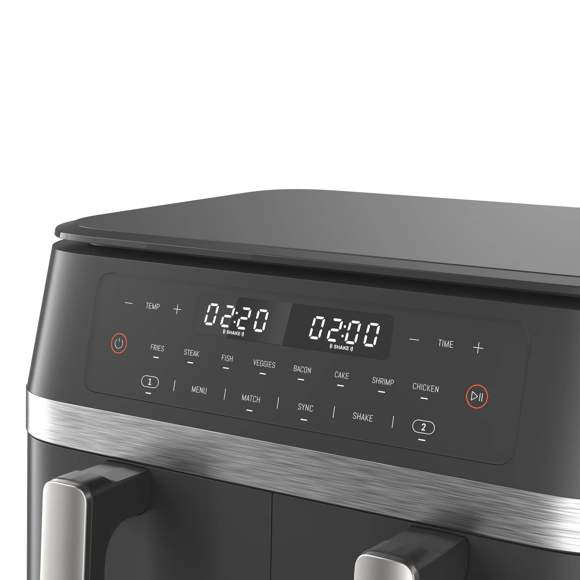 HKM-909971 Stainless Steel 11L Air Fryer with Dual-Core Technology and Twin Turbo Fans for Efficient Cooking
