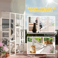 HKM-9100989 Flower-Themed Cat Tree with Multi-Level Design and Cozy Hideaways