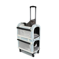 HKM-9101245 Multi-Pet Portable Outdoor Carrier Stroller for Cats and Dogs, Breathable Oxford Cloth Design