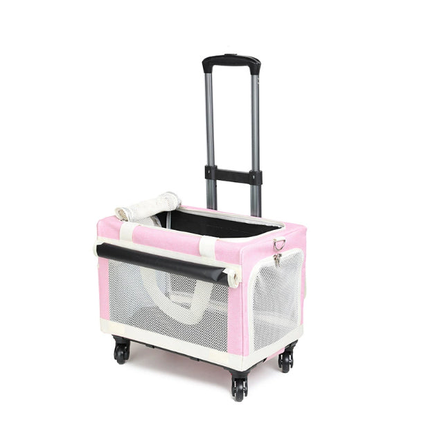 HKM-9101245 Multi-Pet Portable Outdoor Carrier Stroller for Cats and Dogs, Breathable Oxford Cloth Design