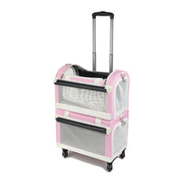 HKM-9101245 Multi-Pet Portable Outdoor Carrier Stroller for Cats and Dogs, Breathable Oxford Cloth Design
