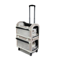 HKM-9101245 Multi-Pet Portable Outdoor Carrier Stroller for Cats and Dogs, Breathable Oxford Cloth Design