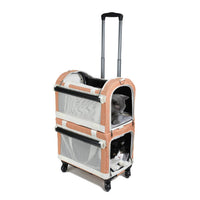 HKM-9101245 Multi-Pet Portable Outdoor Carrier Stroller for Cats and Dogs, Breathable Oxford Cloth Design