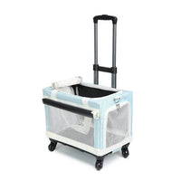 HKM-9101245 Multi-Pet Portable Outdoor Carrier Stroller for Cats and Dogs, Breathable Oxford Cloth Design