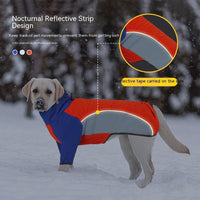 HKM-9103421 Waterproof Warm Shell Jacket for Dogs in Red and Blue - Sizes XS to XXL Available