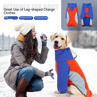 HKM-9103421 Waterproof Warm Shell Jacket for Dogs in Red and Blue - Sizes XS to XXL Available