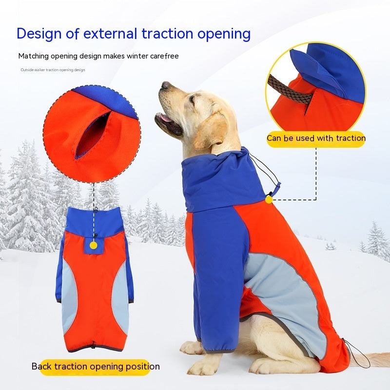 HKM-9103421 Waterproof Warm Shell Jacket for Dogs in Red and Blue - Sizes XS to XXL Available