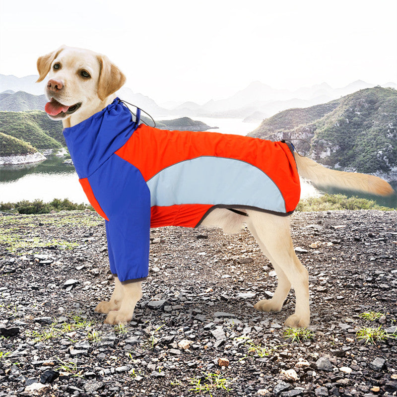 HKM-9103421 Waterproof Warm Shell Jacket for Dogs in Red and Blue - Sizes XS to XXL Available