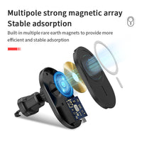 HKM-910419 15W Magnetic Wireless Charging Base Stand - Black/White