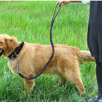 HKM-9104573 Leather Traction Rope Chain Collar with Adjustable Size and Explosion-proof Design