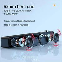 HKM-910547 10W Wireless Bluetooth 5.2 Sound Bar Speaker for Projectors, TVs, PCs, and Smartphones