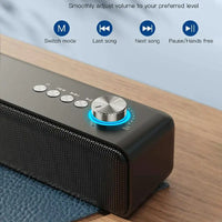 HKM-910547 10W Wireless Bluetooth 5.2 Sound Bar Speaker for Projectors, TVs, PCs, and Smartphones
