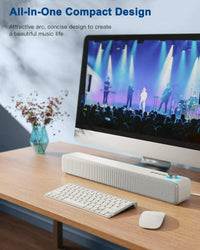 HKM-910547 10W Wireless Bluetooth 5.2 Sound Bar Speaker for Projectors, TVs, PCs, and Smartphones