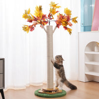 HKM-9105597 Maple Leaf Cat Tree with Sisal for Scratching and Climbing