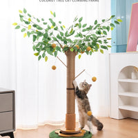 HKM-9105597 Maple Leaf Cat Tree with Sisal for Scratching and Climbing