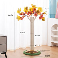 HKM-9105597 Maple Leaf Cat Tree with Sisal for Scratching and Climbing