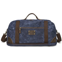 HKM-910611 Retro Canvas Travel Bag with Leather Accents - Large Capacity Crossbody Handbag for Adventurers