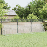 HKM-9106365 Spacious Silver Galvanized Steel Chicken Coop - Ideal for Hens, Ducks, and Small Animals