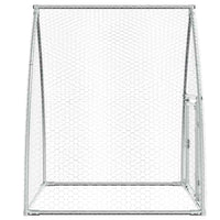 HKM-9106365 Spacious Silver Galvanized Steel Chicken Coop - Ideal for Hens, Ducks, and Small Animals