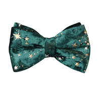 HKM-9106749 Green Star Fleece Dog Collar with Bow Tie - All Season Casual Cotton Design for Dogs in Sizes S, M, L, XL