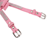 HKM-9107005 Sparkling Rhinestone Pet Harness for Dogs and Cats - Velvet Material, Multiple Sizes Available