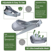 HKM-9108029 Breathable Mesh Dog Muzzle for Medium Dogs - Adjustable Fit for Biting and Barking