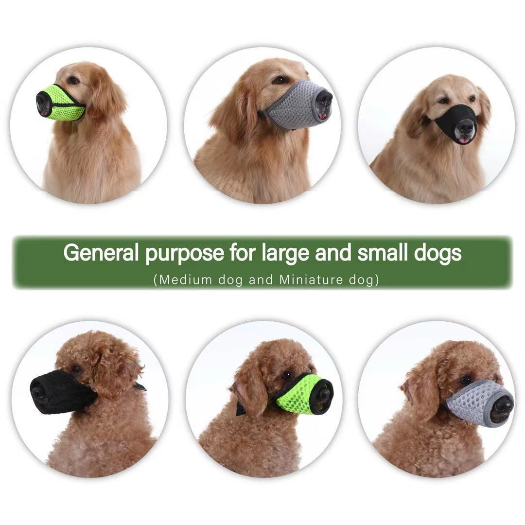 HKM-9108029 Breathable Mesh Dog Muzzle for Medium Dogs - Adjustable Fit for Biting and Barking