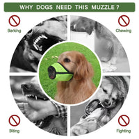 HKM-9108029 Breathable Mesh Dog Muzzle for Medium Dogs - Adjustable Fit for Biting and Barking