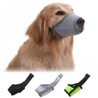 HKM-9108029 Breathable Mesh Dog Muzzle for Medium Dogs - Adjustable Fit for Biting and Barking
