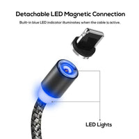 HKM-910931 Magnetic Fast Charging Data Cable for Android, iOS & Type-C Devices