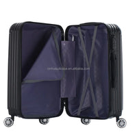 HKM-910931 Three-Piece Hardside Luggage Set - Durable ABS+PC Travel Suitcases with Trolley Functionality