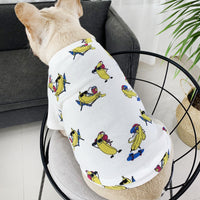 HKM-9109821 Matching Pet and Owner Casual Outfit - Elastic Two-Legged Clothing Set in Various Sizes