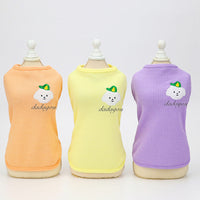 HKM-9110333 Embroidered Cotton Dog Vest in Pink, Yellow, and Purple – Sizes S to XXL